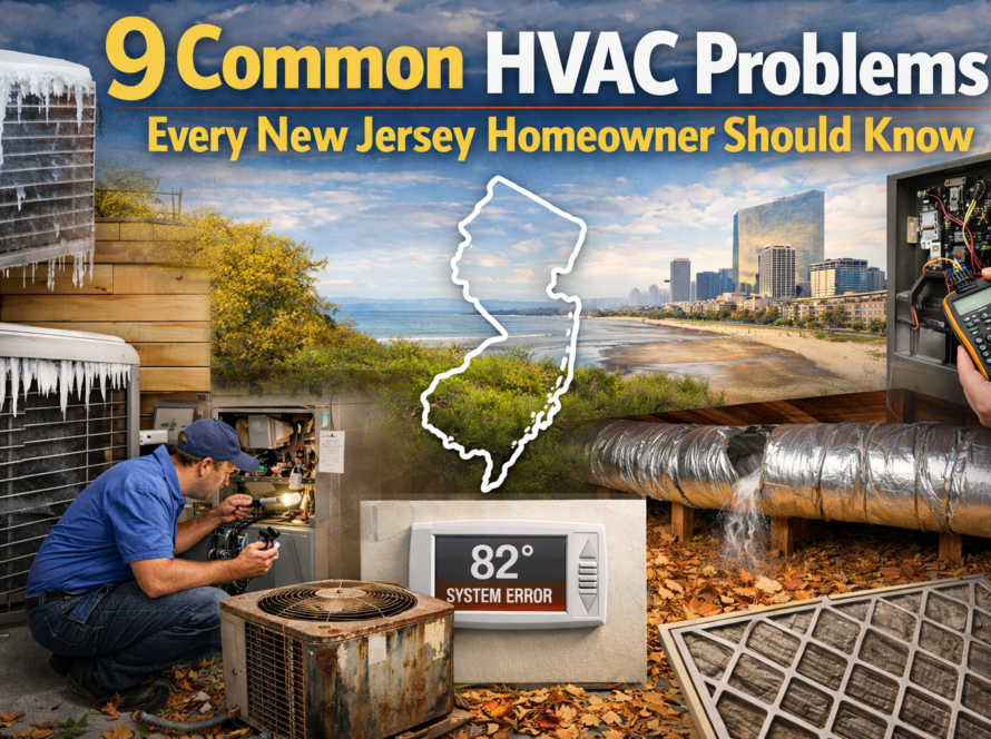 HVAC common residential HVAC problems in New Jersey homes including frozen AC units, duct leaks, and thermostat errors